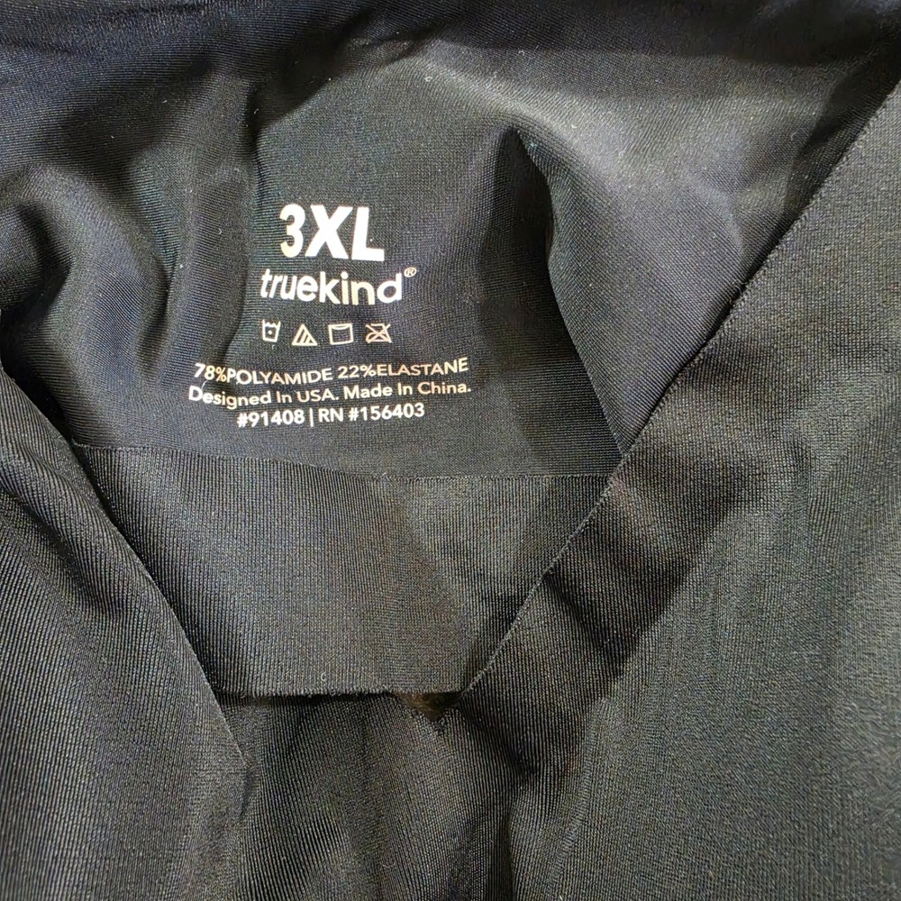 Truekind Bralette Everyday Comfort V-Neck Black Seamless Wireless Plus Size 3XL - Picture 4 of 5